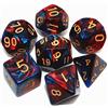 CREEBUY, Set di dadi poliedrici rossi e blu per Dungeon e Dragons, D&D, dadi per giochi di ruolo, Set di dadi con D20 D12 D10 D9 D8 D6 D4
