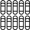 AOROPS Cinghia in Silicone per Bicicletta, 10 Pezzi Banda da Bicicletta Cinghia Elastica Cinturino, Supporto per Manubrio in Silicone per Torcia LED in Bicicletta