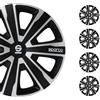 Sparco Set Sparco Copricerchi 4 Pezzi Palermo 15 Pollici Argento/Nero