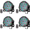 U`King UKing 4PCS Par 36 LED Batteria Ricaricabile, RGB Luci da Palco Esterno con Telecomando, 7 Modalità Illuminazione Palco Uplights per Discoteca Matrimonio Bar Festa Teatro