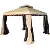 Vette 06274 Gazebo Alluminio Colonna Zanzariera 3x3mt