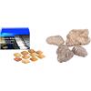 Campingaz 205636 Mattonelle In Ceramica, Multicolore, 25 x 20 x 15 Cm & Roccia Lavica 3 Kg, Multicolore, 25.5 X 19.3 X 10.7 Cm