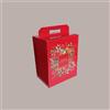 LUCGEL 10 Pz Scatola per Confezione Regalo Natale Porta Panettone Bottiglia Valigetta Media Cartoncino Rosso Merry Christmas 330x250H350mm