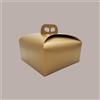 LUCGEL Scatola per Confezione Regalo Porta Panettone Basso da 1 Kg in Cartoncino grafica Skin Oro 245x245H130mm 10 pezzi