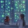 BSITSSS 125 Pcs Vetrofanie Natalizie, Fluorescente Decorazioni Natalizie Addobbi Natalizi Stickers Adesivi Natale per finestre,Fiocchi di Neve Decorativi DIY Riutilizzabile Statico Adesivi Natalizi(A)