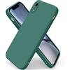 AK Custodia per iPhone XR 6,1 Cover in Silicone Liquido Ultra Sottile con Rivestimento in Morbido Tessuto in Microfibra, Custodia Protettiva Completa per iPhone XR