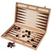 SQUARE GAME SQUARE - Backgammon in legno Intarsio - 40 x 24.5 cm - Tabellone da gioco di faggio