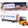Toyland® Metal Load and Go Vehicle Set - Camion di merci Scania con carrello elevatore e pallet - Giocattoli per veicoli di trasporto - Giocattoli per ragazzi (bianco)