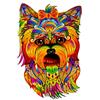 WOODVIO - Puzzle in legno per adulti e bambini - Yorkie, puzzle fantastico a forma di animale, 172 pezzi unici, dimensione Re (46 x 31 cm)