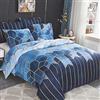Dencalleus Set Copripiumino Singolo Completo Sacco Copripiumino 135x200 cm con 1 x Federe 50x80 cm in Microfibra Parure Geometrico Singolo, Bedding Set Biancheria da Letto, Blu