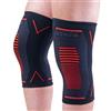 aZengear Ginocchiera Coppia, Fascia Compressione Dolori Articolari, Nero Rosso, XL