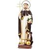 DRW Figura Santo Domingo di Guzman Resina Dipinta a Mano 12 cm