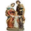 DRW Figura raffigurazione La Sacra Famiglia Resina Dipinta a Mano 30 cm