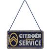 Nostalgic-Art Targa da Appendere, Citroen - Genuine Service - Idea Regalo per Accessori per Auto, in Metallo, Design Retro per Decorazione, 10 x 20 cm