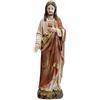 DRW Figura Sacro Cuore di Gesù Stile Legno Resina Dipinto a Mano 30 cm