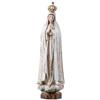 DRW Figura Vergine di Fatima Legno Vecchio Resina Dipinto a Mano 30 cm