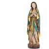 DRW Statuina Vergine di Lourdes Stile Legno Vecchio Resina Dipinto a Mano 20 cm