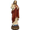 DRW Figura Sacro Cuore di Gesù Stile Legno Resina Dipinto a Mano 100 cm