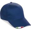 Cappellino tricolore ricamato su visiera adulto 5 pannelli 100% cotone personalizzate o neutre