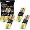 Yifengshun 4x W5W LED T10 Bulbi a cuneo Bianco bianco, Canbus Nessun errore 168 501 194 Luci di posizione LED 5W Super Bright 24 LED 4014SMD per interni auto/cupola/mappa/luce di cortesia 12V