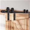 HOCONNIE 9FT/274cm Binario per Porta Scorrevole Kit Scorrevole per Porta Della Stalla per Coincide Doppia Porta