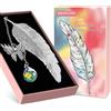 BROOLOO Idee Regalo Natale Donna Maestra - Regali Natale Originali Economici Segnalibro Metallo Piuma Cancelleria Regalo Donna Mamma Amica Nonna Ragazza Originale Utile Regali Secret Santa Calendario Avvento