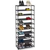 Relaxdays Scarpiera di Stoffa con Sistema ad Incastro, a 10 Livelli, per 30 Paia di Scarpe, 150 x 62 x 28cm, Vari Colori