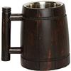 Gocraft fatto a mano in legno boccale di birra con | 510,3 gram tazze in acciaio INOX vintage bar Accessori - barile Brown retro design