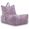 Ecopuf Flavio Chaise Longue Salotto Pouf Velluto - Pouf Morbido Sacco con Tasca e Maniglia, Imbottito - Poltrona Relax - Pouf a Sacco - Arredamento Casa - Cipria Sz63
