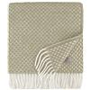 LINEN & COTTON Soffice Calda Coperta Copriletto Plaid Sofia con Frange -100% Pura Lana Neozelandese, Beige (130 x 170 cm) per Sofa Divano Sedia Soggiorno Letto Viaggio Picnic Esterno Inverno Multiuso