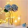 Romadedi Porta Candele Vetro Centrotavola - Set di 3 Portacandele da Tavolo Moderno per Candele Colonna Galleggiante Lumini Vaso Decorativi per Natalizie Matrimonio Feste Decorazioni Casa, 15/20/25 cm