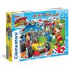 Clementoni Mickey and the Roadster Racers Supercolor Puzzle Maxi, 104 Pezzi, 23709