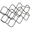 Bar Craft BarCraft Portabottiglie Autoportante in Filo Metallico, contiene fino a 8 Bottiglie, 46x13x29.5 cm - Nero e Corda di Iuta