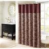 Madison Park Aubrey Shower Curtain Paisley Jacquard Pieced Microfiber Schermo di Privacy della Vasca Decorazioni del Bagno Domestico Moderno, Poliestere, Borgogna, 72 in x 72 in