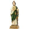 DRW Figura San Giuda Pedana Quadrata Resina Dipinto a Mano 13 cm
