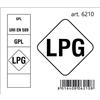 4R Quattroerre.it 6210 Adesivo Sigla Carburante LPG GPL 2018, 6,5 x 7,5 cm