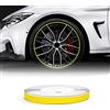 4R Quattroerre.it 10303 Wheel Trim Strisce Adesive Rifrangenti per Cerchi Auto, Giallo, 5 mm x 6 mt