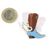 PRL) SPILLA DISTINTIVO GIACCA BIKER PIN BADGE BOOT BOTA STIVALE COW-BOY WEST
