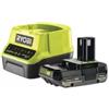 Ryobi Kit caricabatterie singolo e batteria di ricambio ryobi rc18120-120c 18v 2ah
