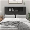 Norheim Testiera con Scomparti Testiera del Letto Pannelli Testata Letto Spalliera Letto Testiere Letto Nera 120x18,5x104,5 cm