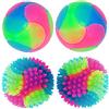 FineInno 4 boules Cane Giocattolo Palla,LED Dog Ball,Palle Rimbalzante in Gomma da Cane,Magic Roller Ball,Domestici Gatti Palle da Salto,Palla Lampeggiante