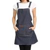 Watwass Moda Grembiule Donna Stilista Cameriera Lavorare Grembiule Senza Maniche Denim Bar Servizio Ristorante Panetteria