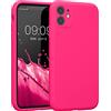 kwmobile Custodia Compatibile con Apple iPhone 11 Cover - Back Case per Smartphone in Silicone TPU - Protezione Gommata - rosa shocking