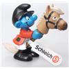 PRL) PUFFI SCHLEICH 20743 CAVALIERE SPRINGREITER HORSE RIDER SMURF TOY CAVALLER