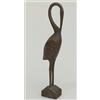 PRL) UCCELLO FENICOTTERO LEGNO STATUINE ANIMALI VINTAGE BIRD SOUVENIR COLLECTION