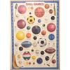 (PRL) 2002 BALL GAMES GIOCHI CON PALLA FOOTBALL CALCIO GOLF AFFICHE POSTER PRINT