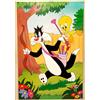 (PRL) 1991 GATTO SILVESTRO E TITTI WARNER BROS VINTAGE AFFICHE POSTER ART PRINT