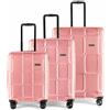 Epic Crate Reflex Set di valigie a 4 ruote 3 pz. rosa