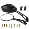 Area1 Specchietti Specchietto Moto Omologato Universali Retrovisori per Moto e Scooter Omologati (2xM10 filetto destro+1xM10 filetto sinistro e 2xM8 filetto destro+1xM8 filetto sinistro)