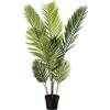 Amazon Basics Palma artificiale con vaso in plastica, 70 x 70 x 119.8 cm, verde